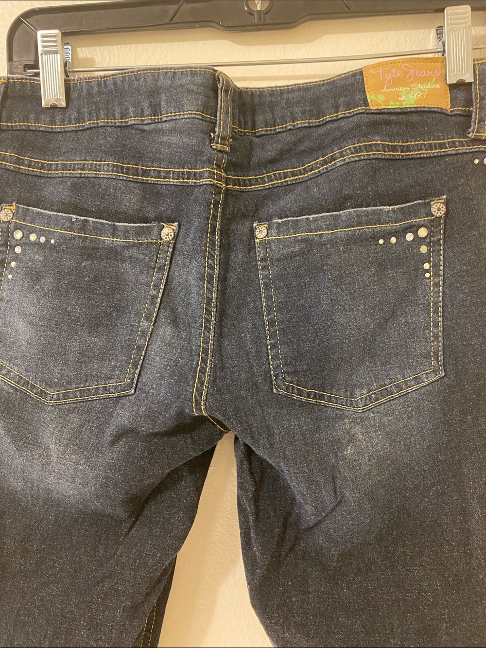 Tyte Jeans Dark Blue Skinny Jeans with Stud Detail - Picture 3 of 4